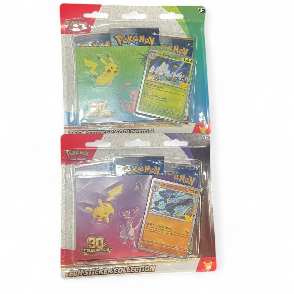 Pokemon 30th Anniversary Collection Tech Sticker Collection Set 2 Pack Sealed
